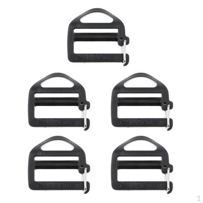Boucle de sangle en plastique, 5 pièces, pour sangle de 25mm, fixation de sac à dos extérieur