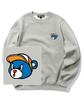 TRIPSHION Blue Bear Logo Crew Neck - Gray