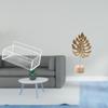Nordic Abstract Metal Leaf Sculpture Figurine Creative Ornament for Home Table Party Decoration