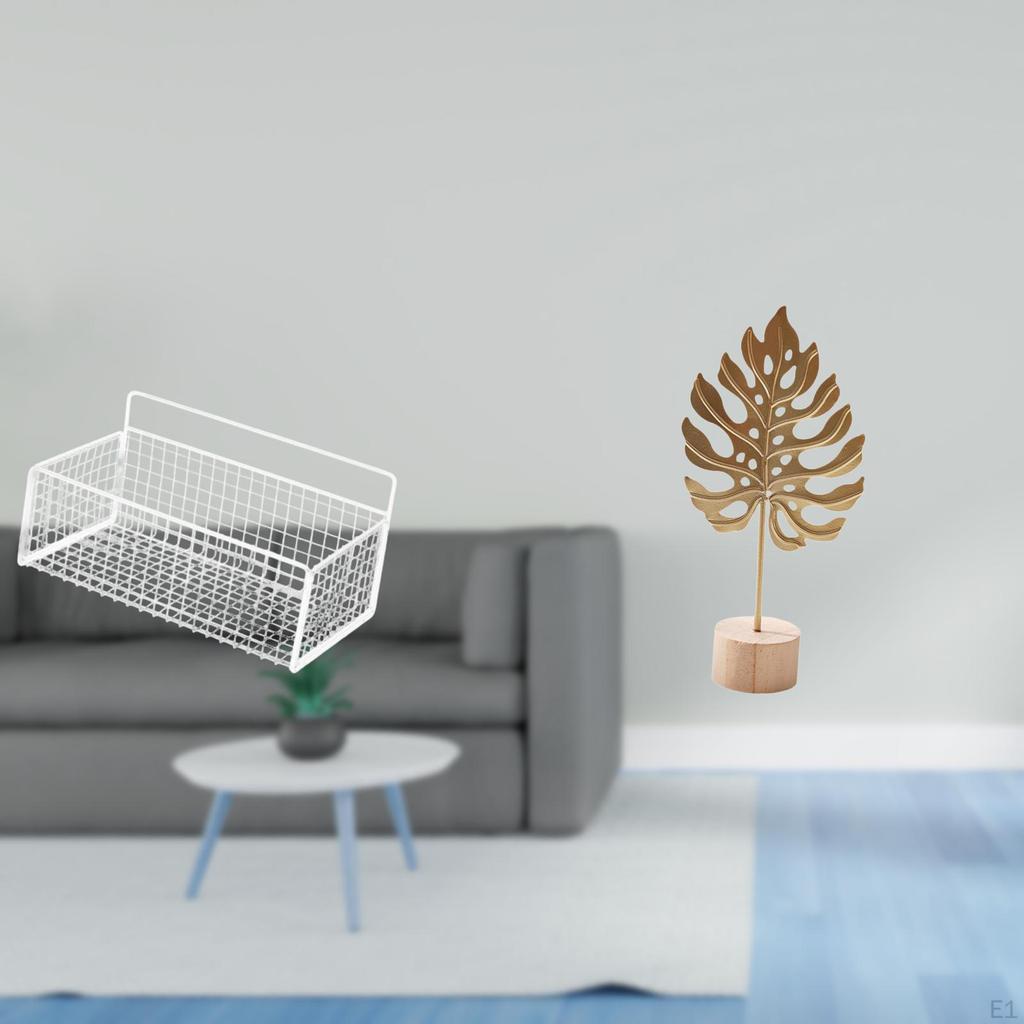 Nordic Abstract Metal Leaf Sculpture Figurine Creative Ornament for Home Table Party Decoration