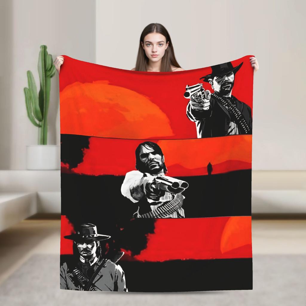 Arthur Morgan Red Dead Redemption Super Zacht Dekentje Esthetische Woondecoratie Flanellen Bedsprei Bank Bed Cover