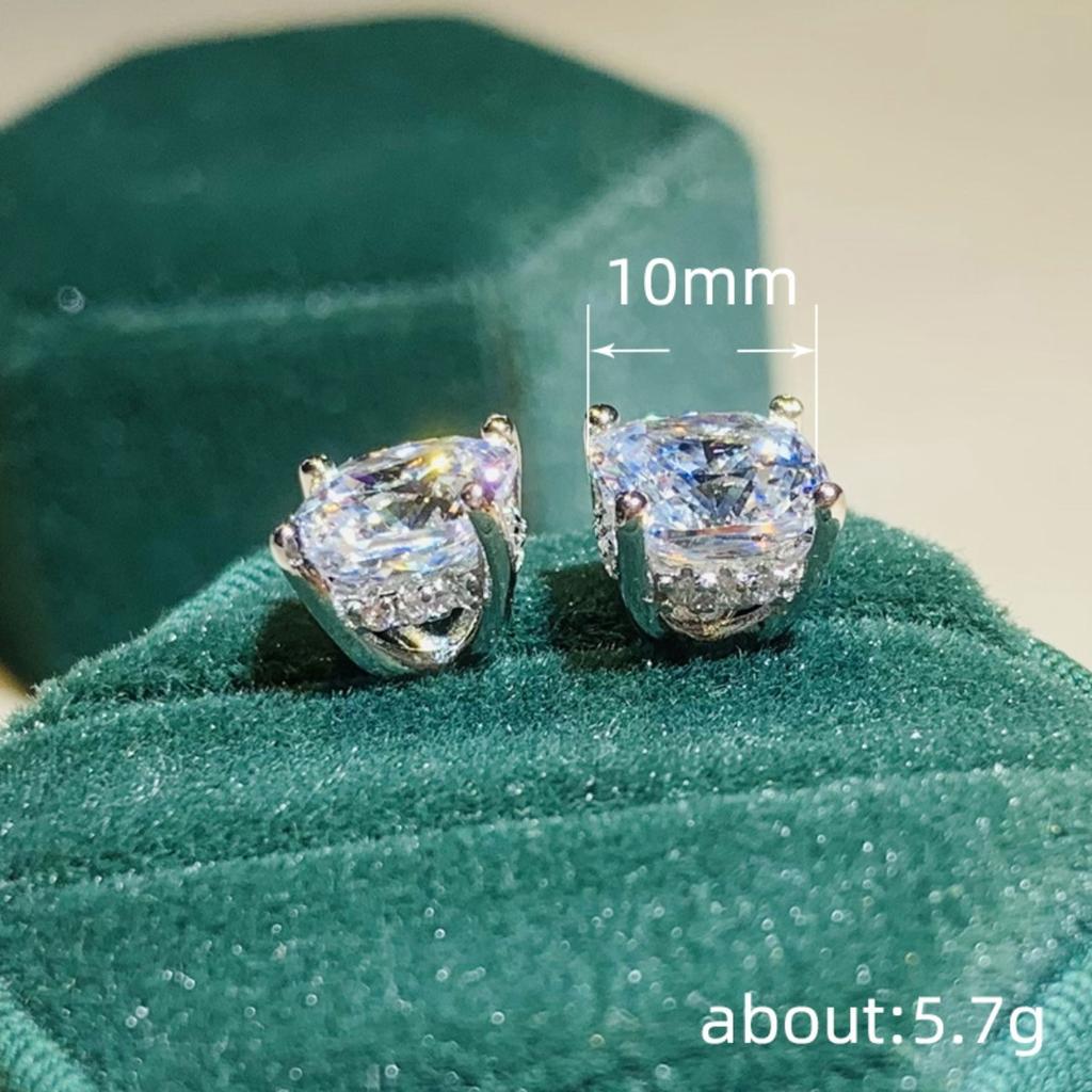 Cushion Cut CZ Stud Earrings