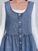 Women's Sleeveless Casual Denim Dress - Summer Style