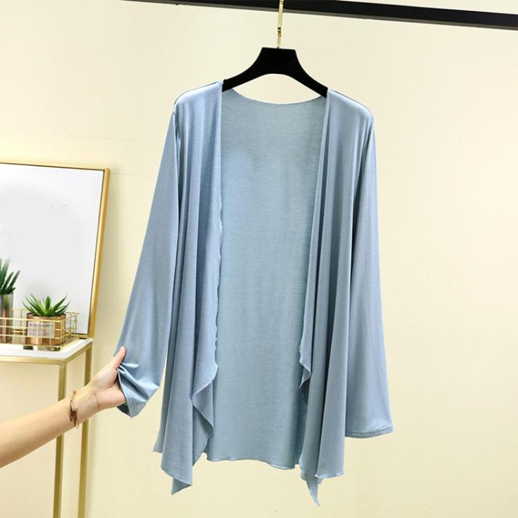 Women Summer Oversized Long Sleeved Cardigan Thin Jacket Shawl Top