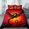 Conjunto de cama de animais selvagens antigos, capa de edredom de dragão voador, microfibra, tema gótico, monstro, capa de edredom para crianças, meninos e adolescentes