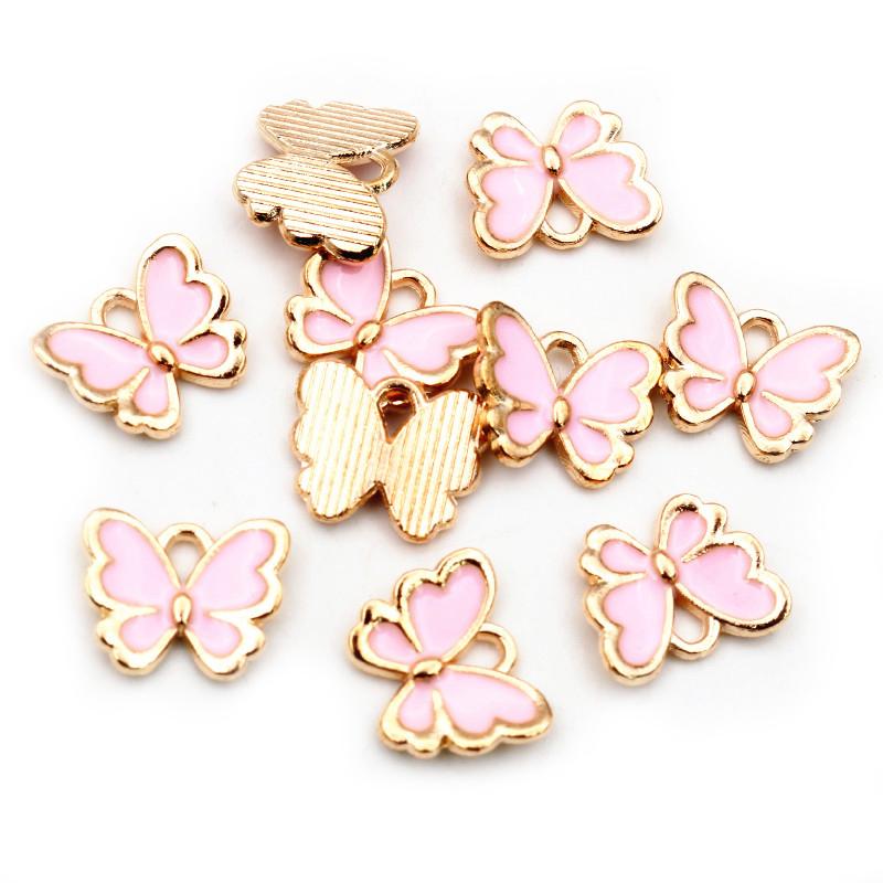 20pcs Small Enamel Butterfly Charms Pendant 10x13mm Alloy DIY Jewelry Making Accessories Findings for Necklace Bracelet Earrings