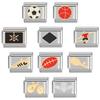 Sports Series Italian Charm Stainless Steel Bracelet 9mm Diy American Football Soccer Basketball