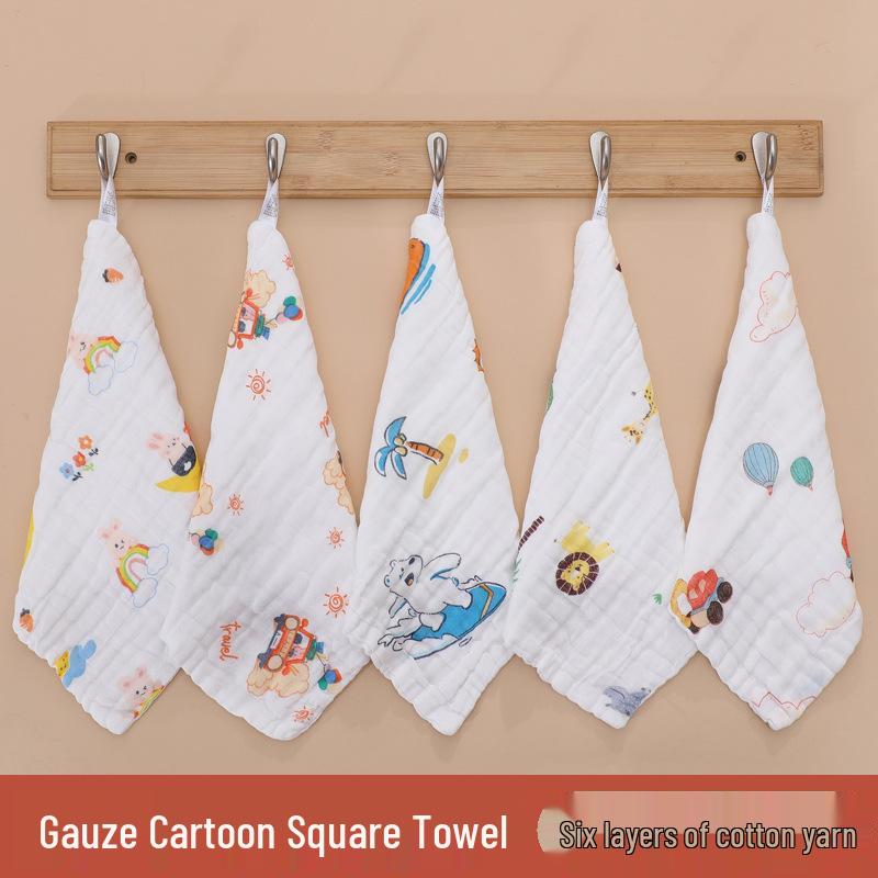 Six-Layer Pure Cotton Gauze Towel for Newborns & Children