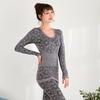 Damen-Herbstkleidung, lange Ärmel, langärmliges Hemd, dünn, Damen-Baumwolle, Thermo-Unterwäsche, Mutter, Plus-Size-Baumwollpullover-Anzug