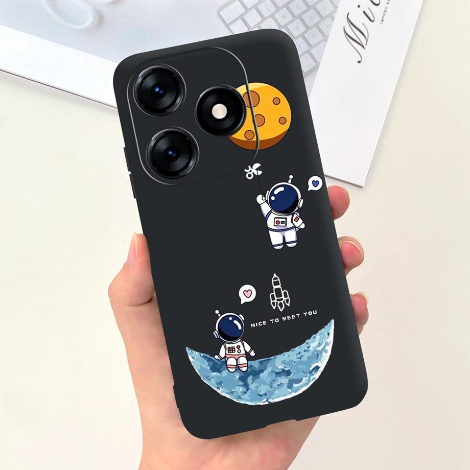 For Tecno Spark 10C KI5k KI5m Case Tecno Spark 10 Pro Spark10 Back Cover Shockproof Liquid Silicone Coque Astronaut Dinosaur