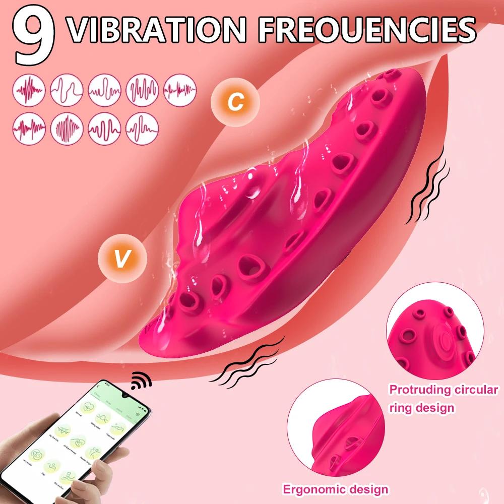 Wearable Clitoral Stimulation App Remote Control Vibrator 9 Vibration Modes Egg Stimulator Waterproof Female Adult Sex Toys