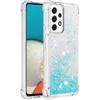 Compatible with Samsung Galaxy A53 5G Case Glitter Cute Clear Phone Case Floating Quicksand Shockproof Protective Bumper Silicone Soft TPU Case for