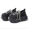 Fashion Luxury Designer Punk Style Women Pumps Chunky High Heel Platform Metal Decoration Casual Leather Single Shoes Retro Spice Girl