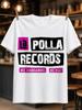 La Polla Records Distressed Punk Block Lettering In And Magenta With Spanish Slogan Accents Unisex All Tshirt