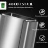 60L Dual Compartment Stainless Steel Bin, with Deodoriser Holders - Silver Tone