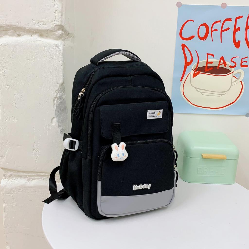 Schoolbag Backpack Women's Large Capacity High School Student School Bag Elementary School Junior High School Campus Korean Edition Tide Leisure 