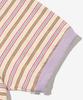 TAILOR STUDIO Authentic Soft Logo Stripe T-Shirt (Ivory/Purple)