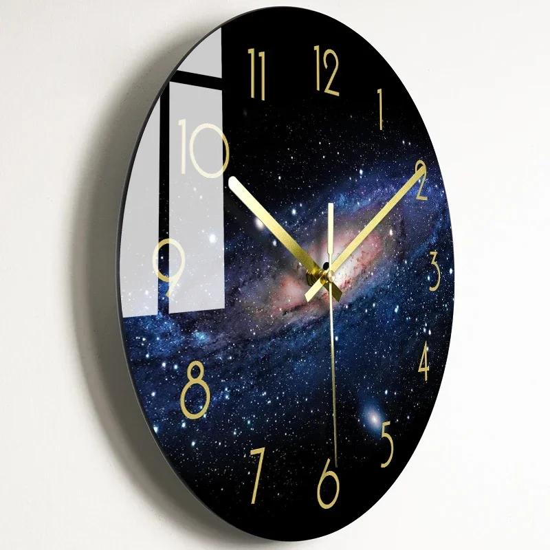 Bedroom Glass Wall Clock Nordic Large Modern Kitchen Wall Clocks Thick Watches Novelty Living Room Watch Home Decor M2R3O9