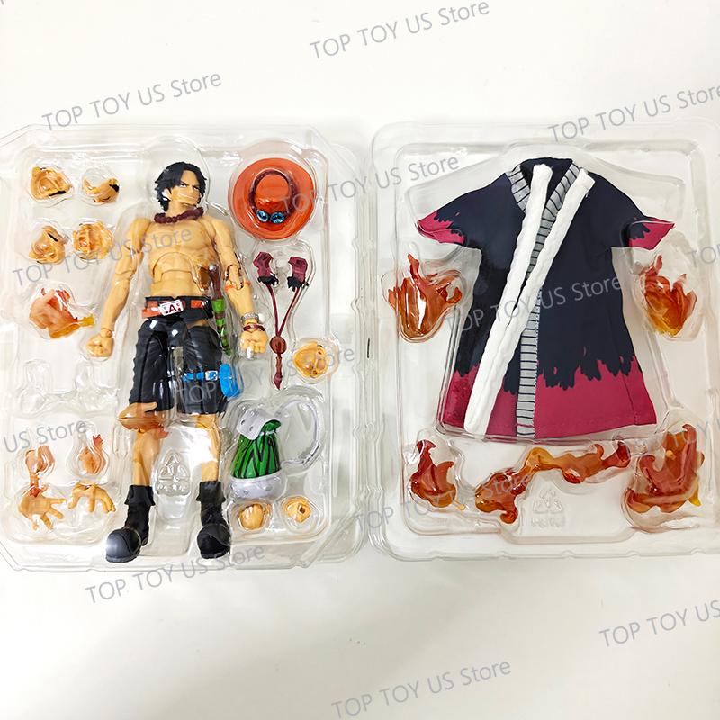 SHF Portgas D. Ace Actionfigur Anime One Piece Feuerfaust Ace Figuren PVC Bewegliche Sammlung Dekoration Modell Spielzeug Geschenk 17cm