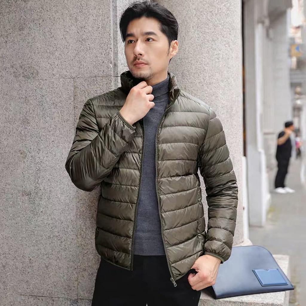Herbst und Winter Neue Leichte und Dünne Herren Kurz Business Casual Kapuzen Stehkragen Baumwolljacke