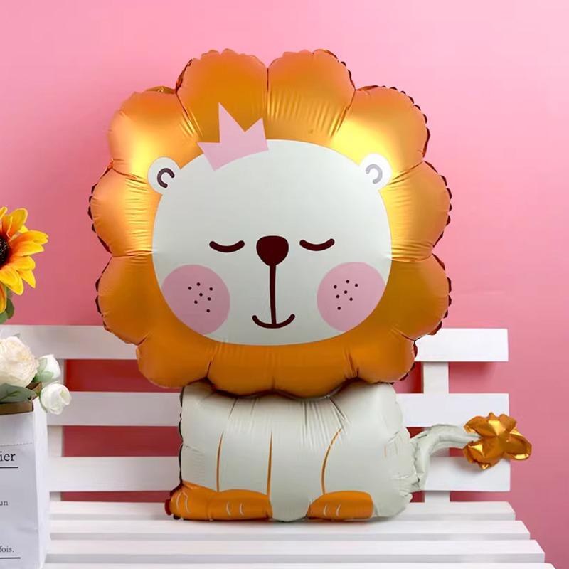 Matte Cartoon Cute Animal-shaped Balloon Baby's 100th Birthday Decoration and Photo Props