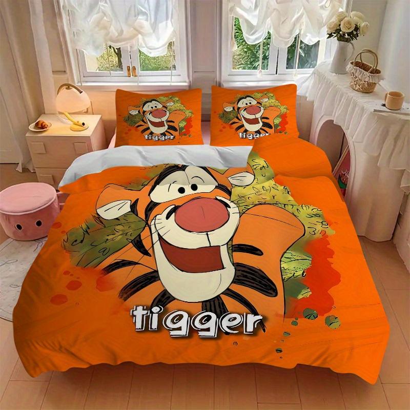 3pcs Tigger Jungle 1 Cover+2 Pillowcases, Pillow Inserts Not Included, Machine Washable, All-Season Use, Teen and Adult Rooms109