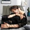 1 STuks Cha Eun-woo Print Flanellen Deken, Hoge Kwaliteit Alle Seizoenen, Woondecoratie, Warmte en Comfort, Perfect voor Kerstcadeaus
