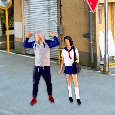 1/64 People Figure Miniature Diorama Boys Girls Figures Character for Micro