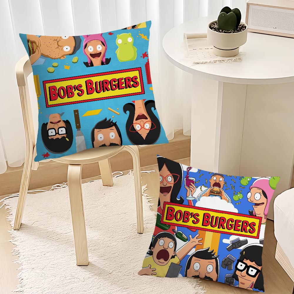 Cartoon B-Bobs Cute B-Burgers Pillow Case Sofa Living Room Bedroom Headboard Backrest Cushion Square Cushion Nap Time