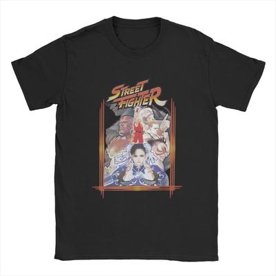 Street Fighting Fighters T-Shirt Chun Li Men Game Harajuku Casual Cotton Tees Round Collar Short Sleeve T Shirt Present Tops