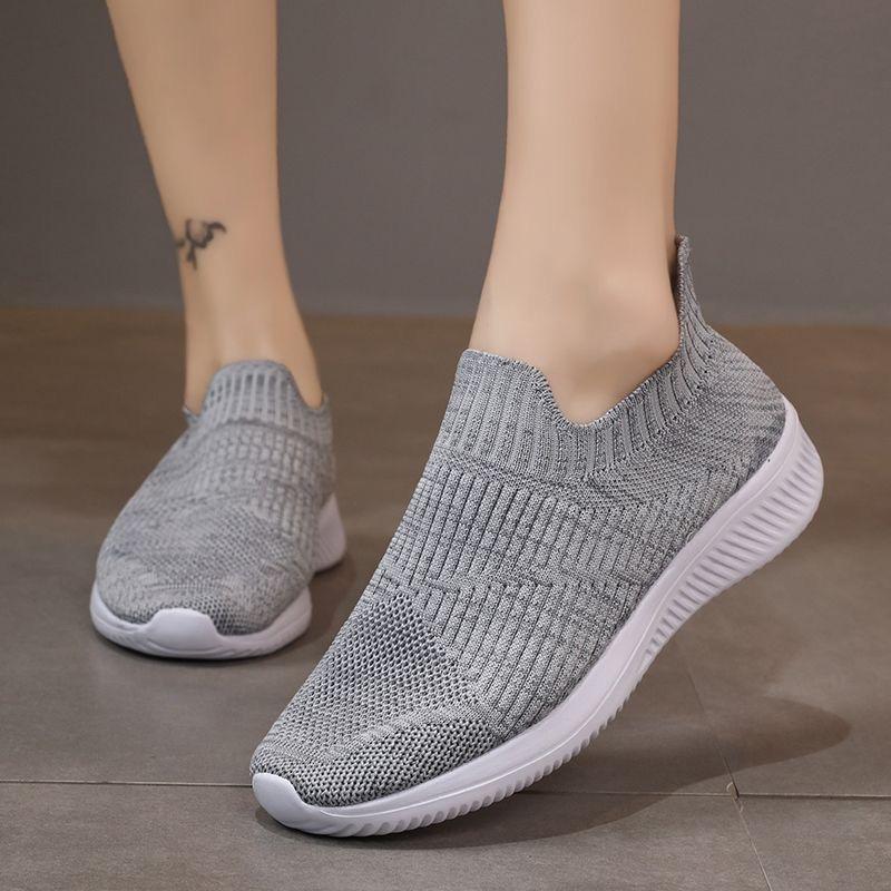 

Кроссовки унисекс из эластичной сетки – легкие слипоны для пар для мужчин и женщин 38 серый