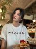 Pure cotton American white short-sleeved t-shirt women's summer new fat MM loose large size design sense niche half-sleeved top