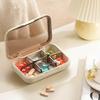Portable Light-Resistant Daily Medication Organizer with 6 Compartments, Made from Materials Ideal for Outdoor Use or Travel