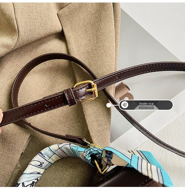 Kelly Women's Large Shoulder Bag with Lock and Scarf - Versatile Crossbody Handbag