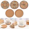 Durable Household Tea Coasters Mug Holder Non-slip Anti-hot Heat Pad Wooden Cup Mat Cork Coasters Heat Resistant