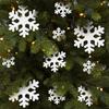 Snowflake Ornaments 21 Pieces Artificial Christmas Pendant Decor Festival Window Snowflake For Winter Outdoor Home Holiday Table