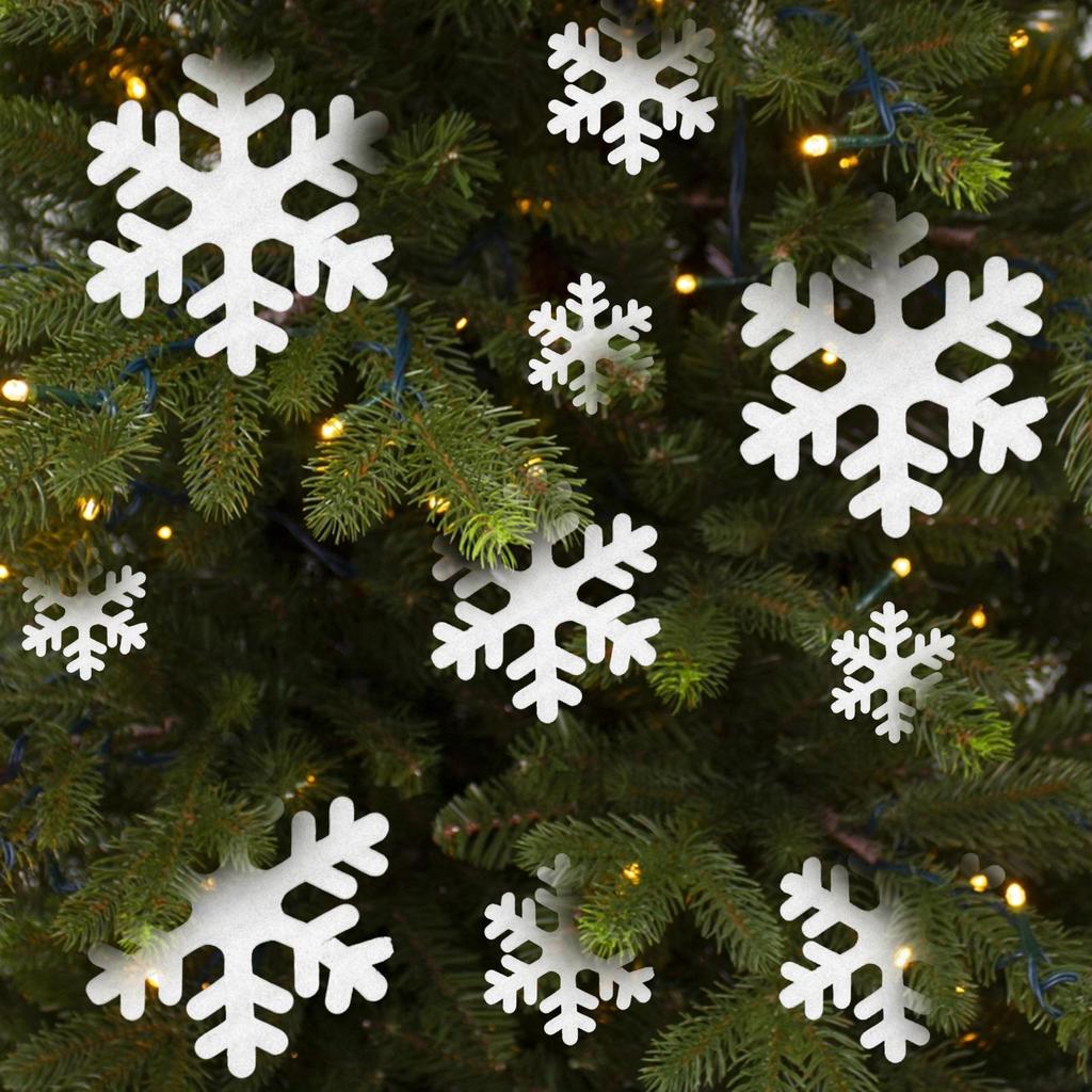 Snowflake Ornaments 21 Pieces Artificial Christmas Pendant Decor Festival Window Snowflake For Winter Outdoor Home Holiday Table