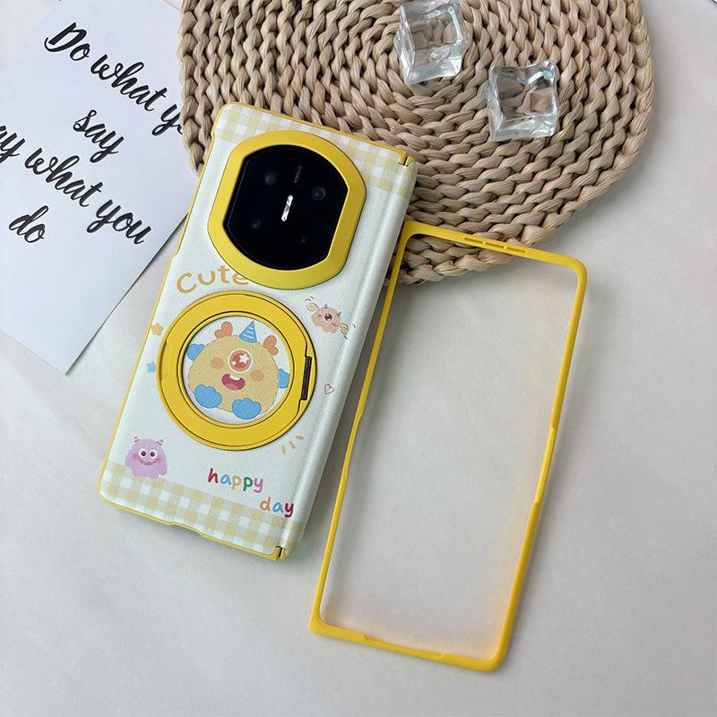 Suitable for Huawei MateX7 skin cartoon mobile phone case, the new X6 rotating bracket, the central axis magnetic case film is integrated