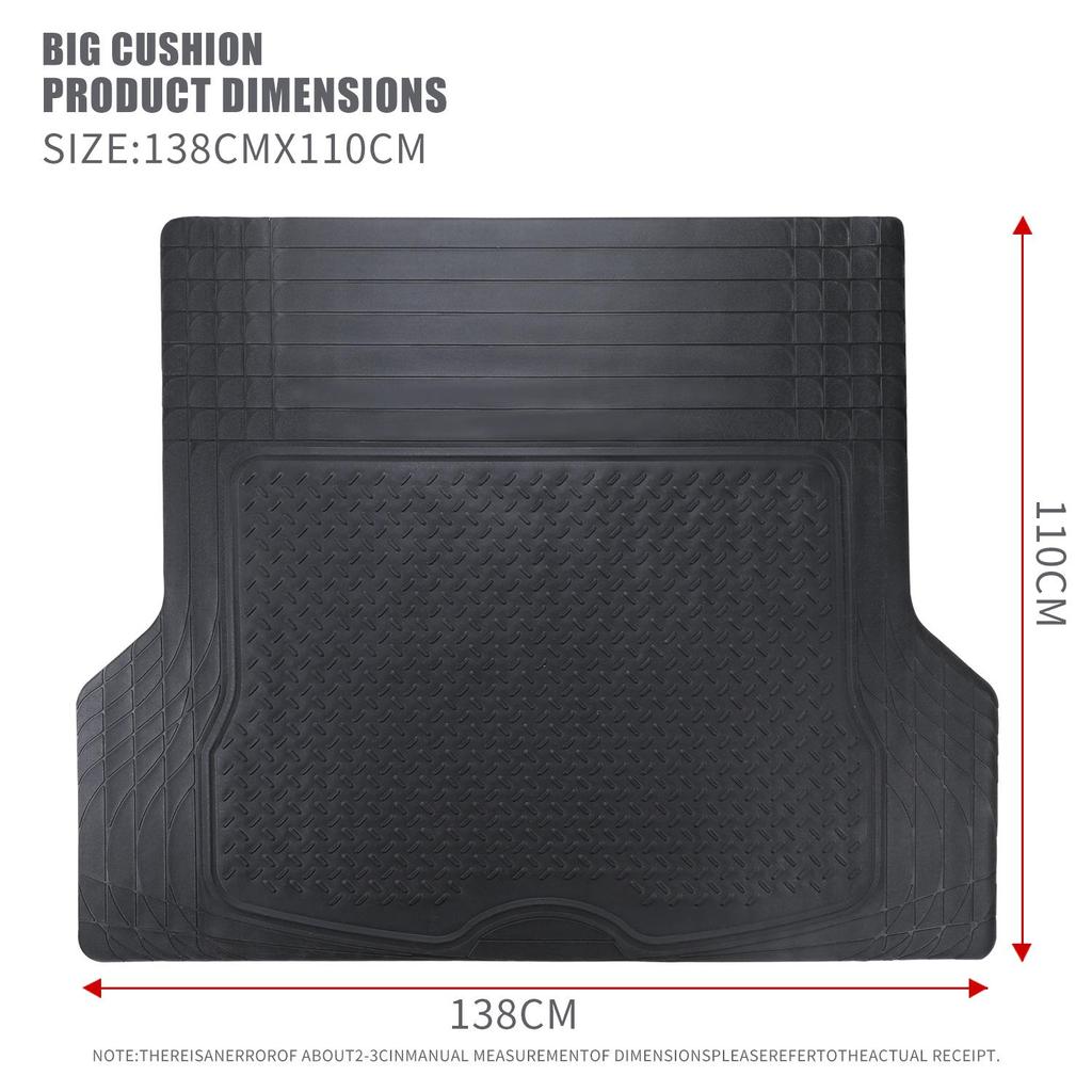 Four-Piece Universal PVC Car Floor Mats - Anti-Slip, Waterproof, Heat-Resistant Interior Protection.
