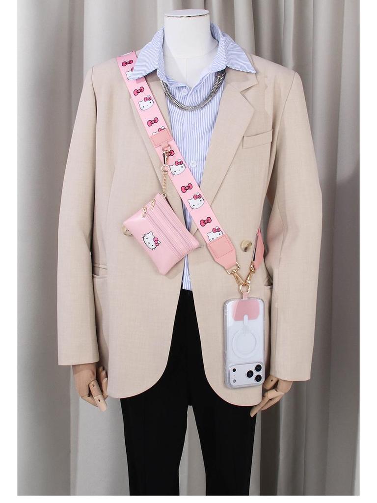 Abnehmbare Handgelenks- und Schulterriemen Handyhalter mit verstellbarem Crossbody und kleiner Tasche