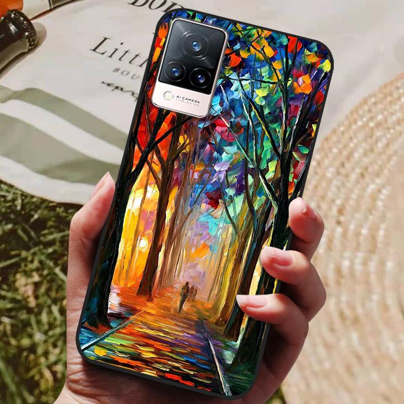 For Vivo V21 5G Case V 21 Silicon Back Cover Phone Case for Vivo V2050 VivoV21 5G Cases Soft Bumper Coque for Vivo V21 5G Fundas