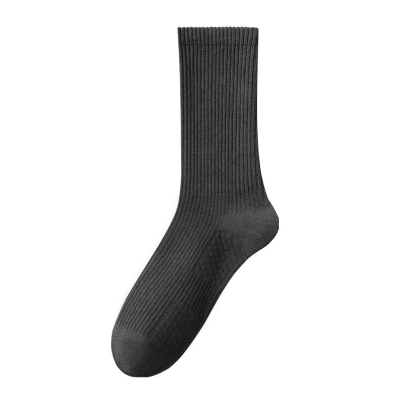 Men's Autumn and Winter Cotton Anti Bacterial Deodorant Breathable Sweat Absorbing Massage Bottom Socks