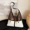 Fashi Lamb Wool Pocket PU Splicing Tote Bag Women's New Autumn Winter Versatile Retro Handbags High End One Shoulder Bag