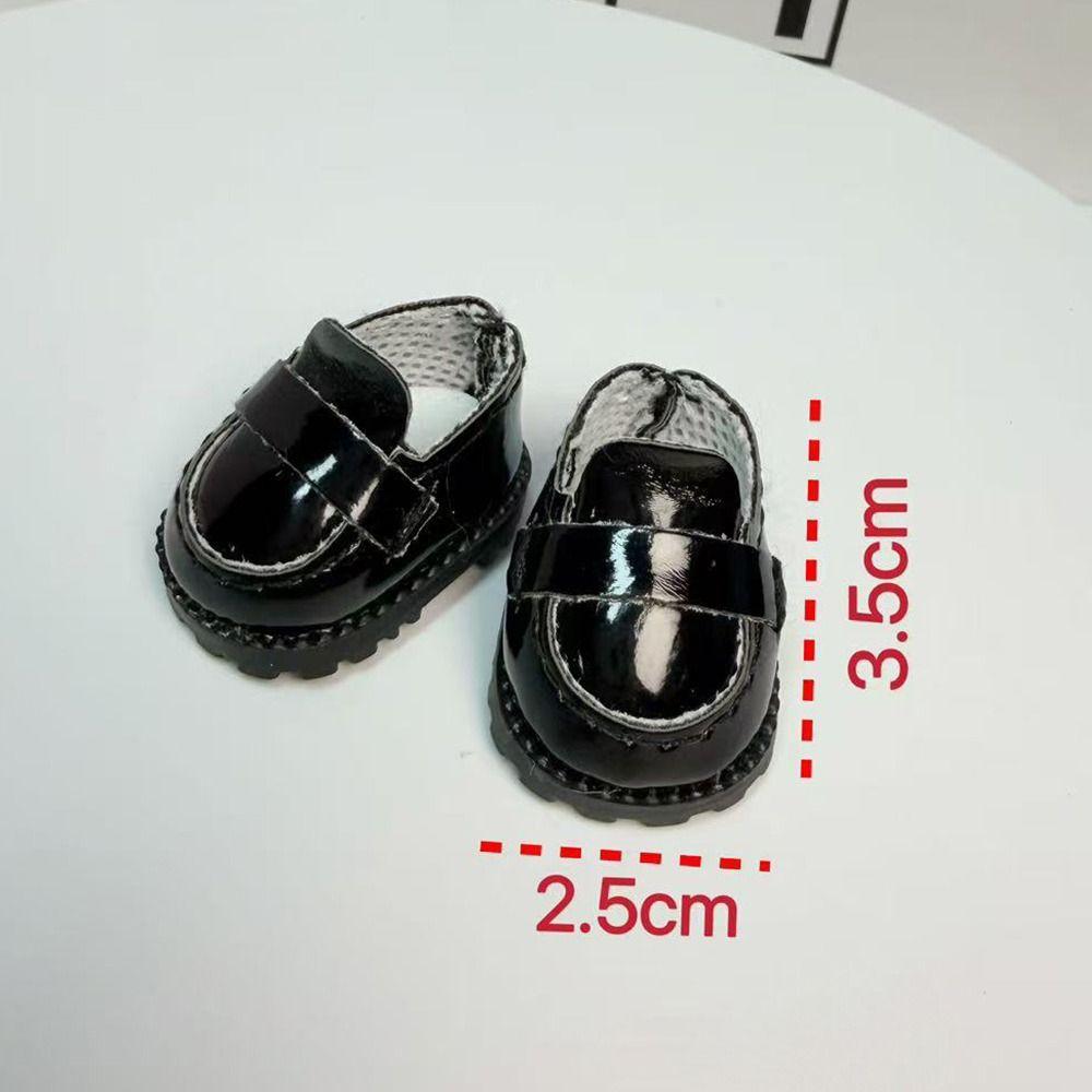 Leather Material Doll Leather Shoes 3.5cm Size Mini Doll Shoes Mini Doll Doll Boots OB27 Doll