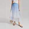 ELLE High Waist Gradient Casual Long Skirt Women skirts Blue ER47735