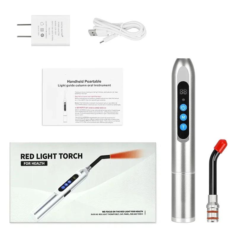 Red Light Therapy Cold Sore Device For Mouth Sores Treatment 660nm 850nm NearInfrared LED Light Therapy Machine Skin Care Wand