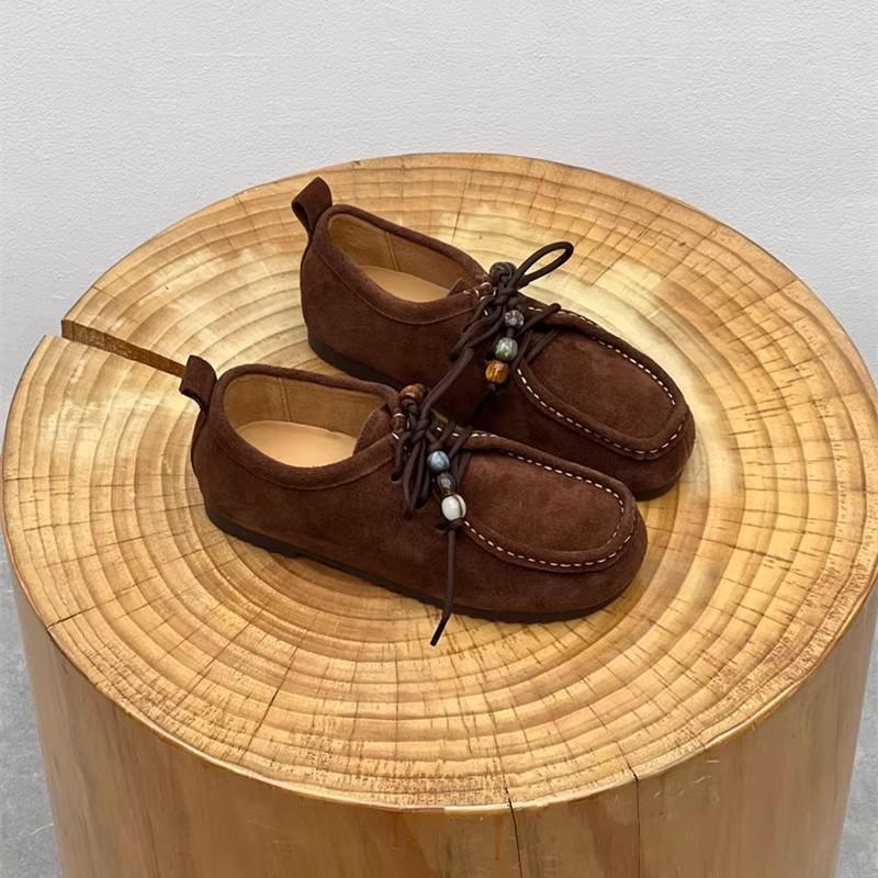 GKTINOO Genuine Leather Shoes Lace-Up Women's Casual Shoes Handmade Soft Sole Loafers Brand Casual Women's Shoes