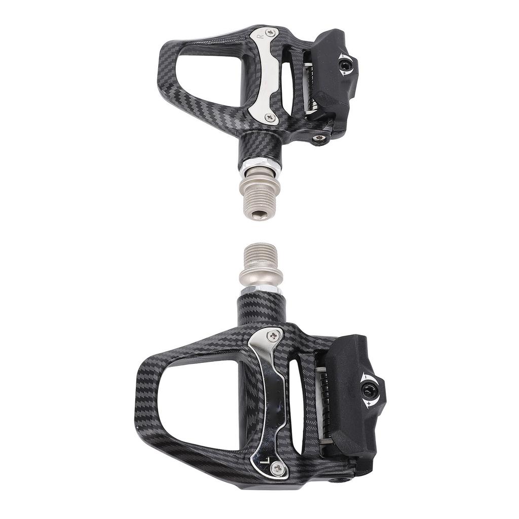 Road Bike Pedals Clipless Self Locking Lightweight Aluminum Alloy with Cleats Locking Disc for SPD‑SL System