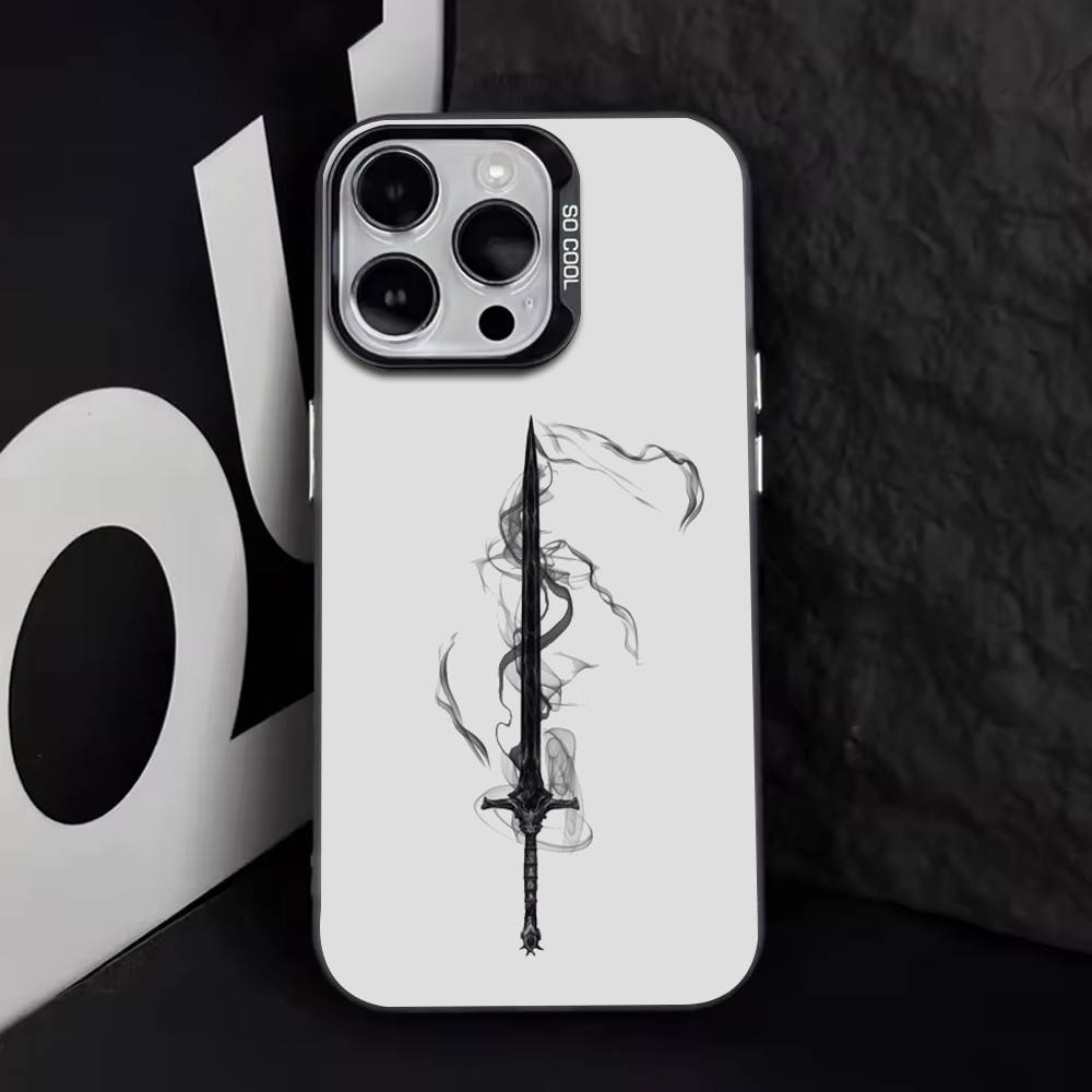 The Sword Creative Pattern   Phone Case For iPhone 17,16,15,14,13,12,11 Plus,Pro Max,XS,Colorful Silver Black Cover