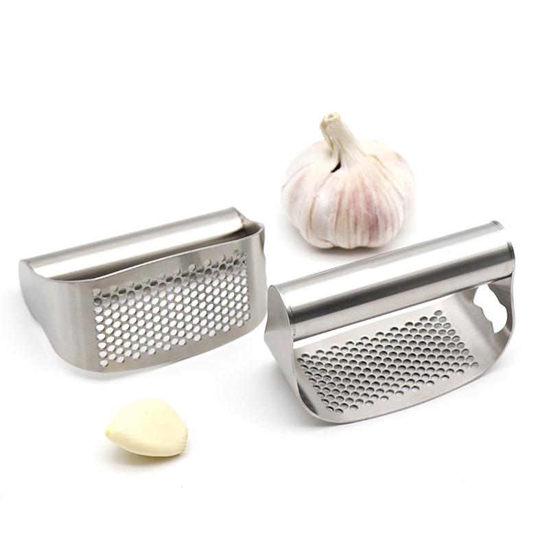 Stainless Steel Garlic Press Squeezer Manual Garlic Ginger Rocker Crusher Garlic Cutting Mince Tools Kitchen Gadgets